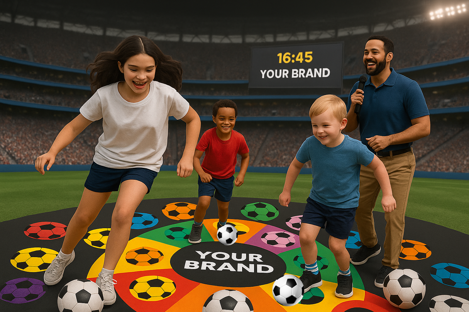 Pre-game and halftime SoccerMat activation