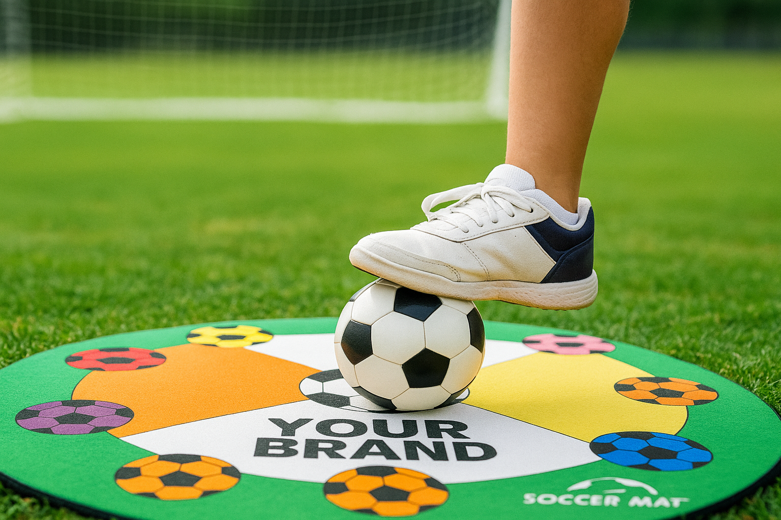 Branded SoccerMat packaging and product customization