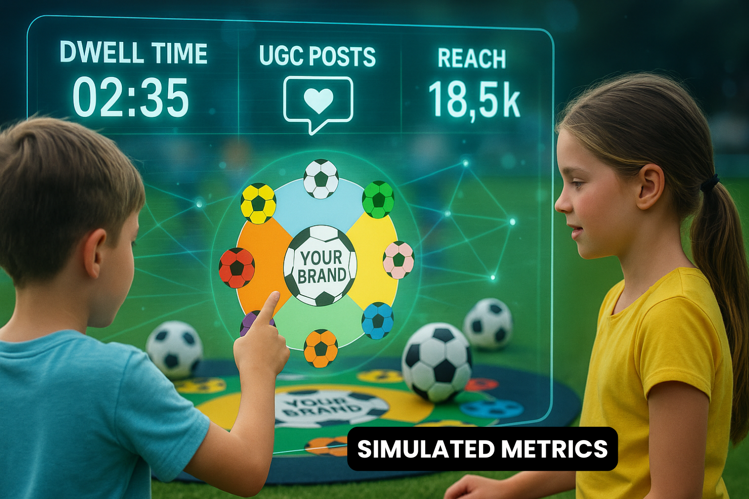 Simulated proof and projected metrics infographic
